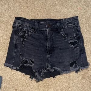 american eagle high rise jean shorts